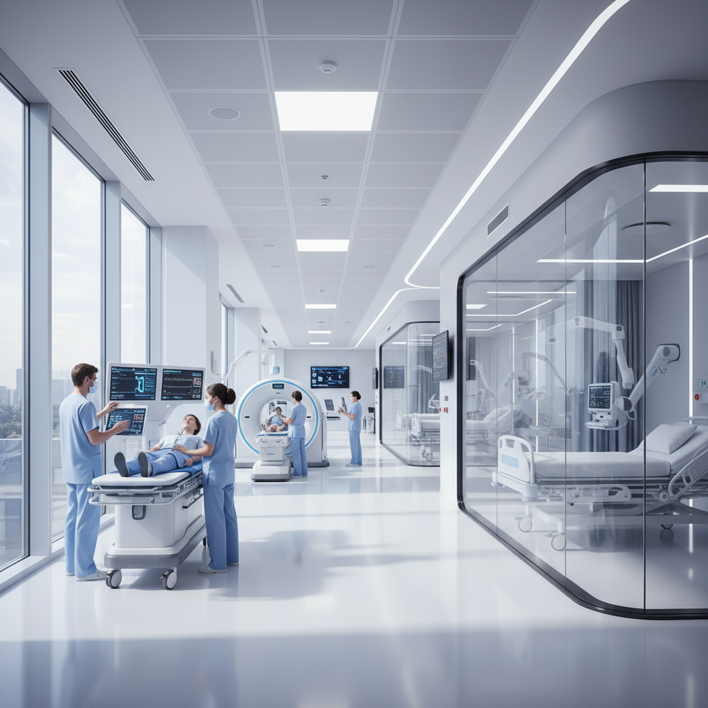 Modern hospital facility with advanced medical equipment
