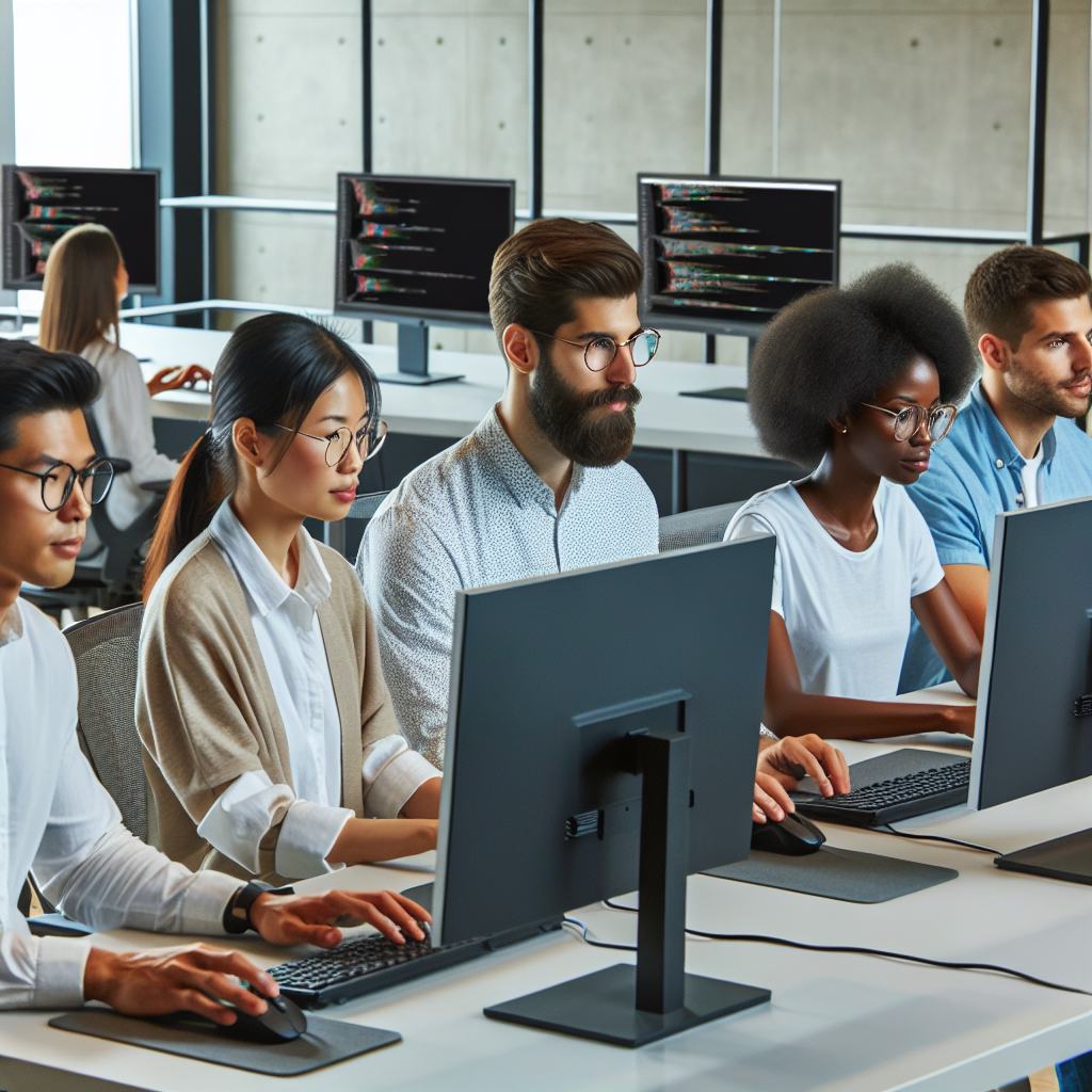 Modern technology office environment