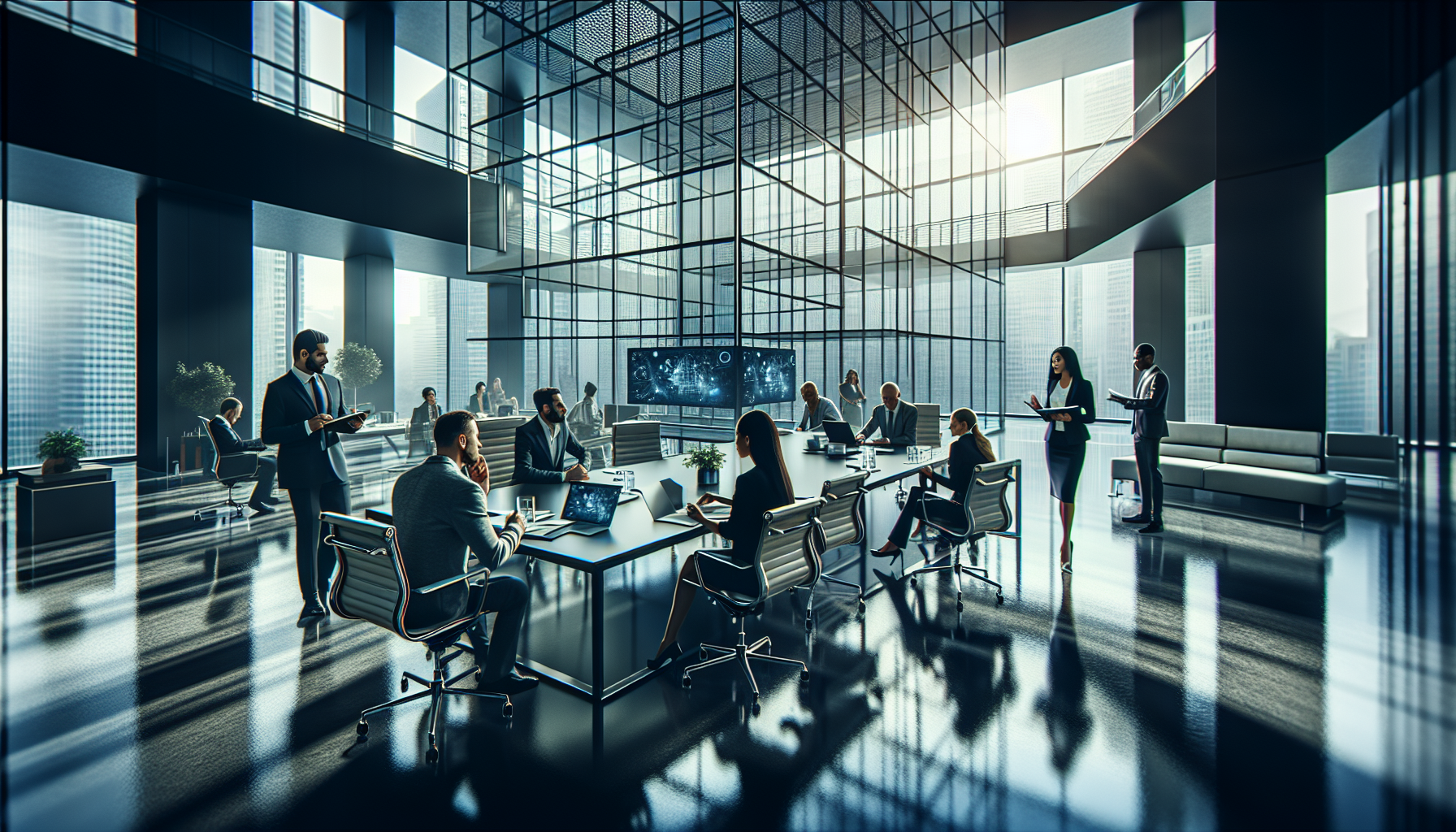 jeel technology team collaborating in a modern workspace