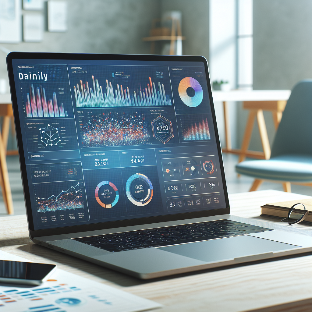 Dashboard showing daily productivity report and task summaries