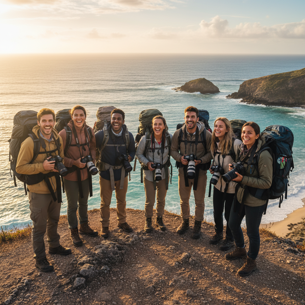Young travelers exploring beautiful destinations
