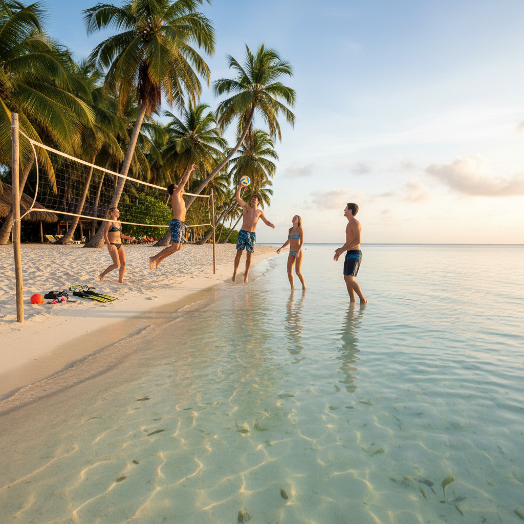 Beach paradise destination for young travelers