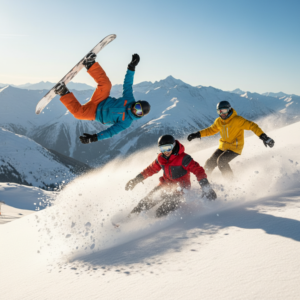 Winter sports adventure for young thrill-seekers