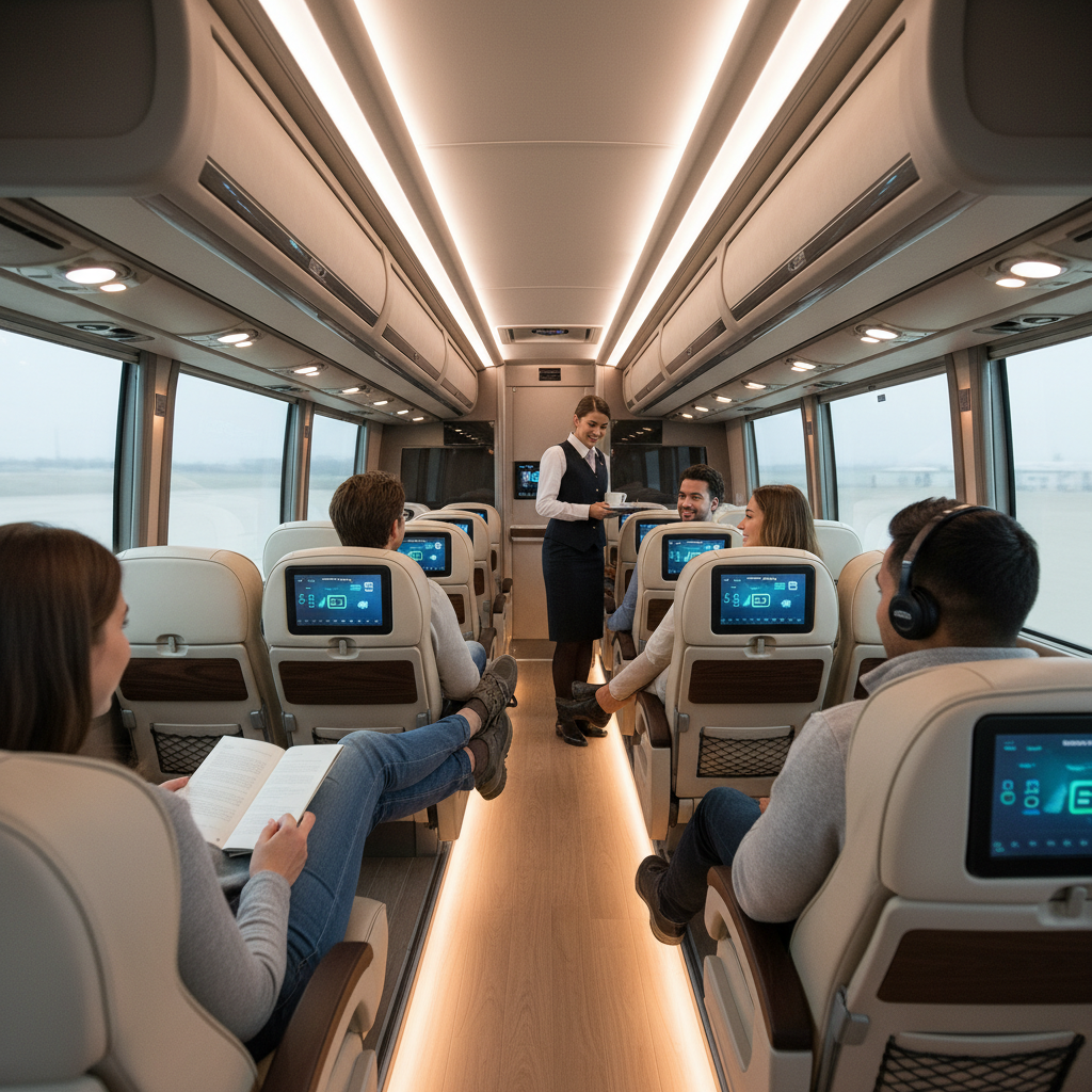 Modern comfortable transportation for young travelers